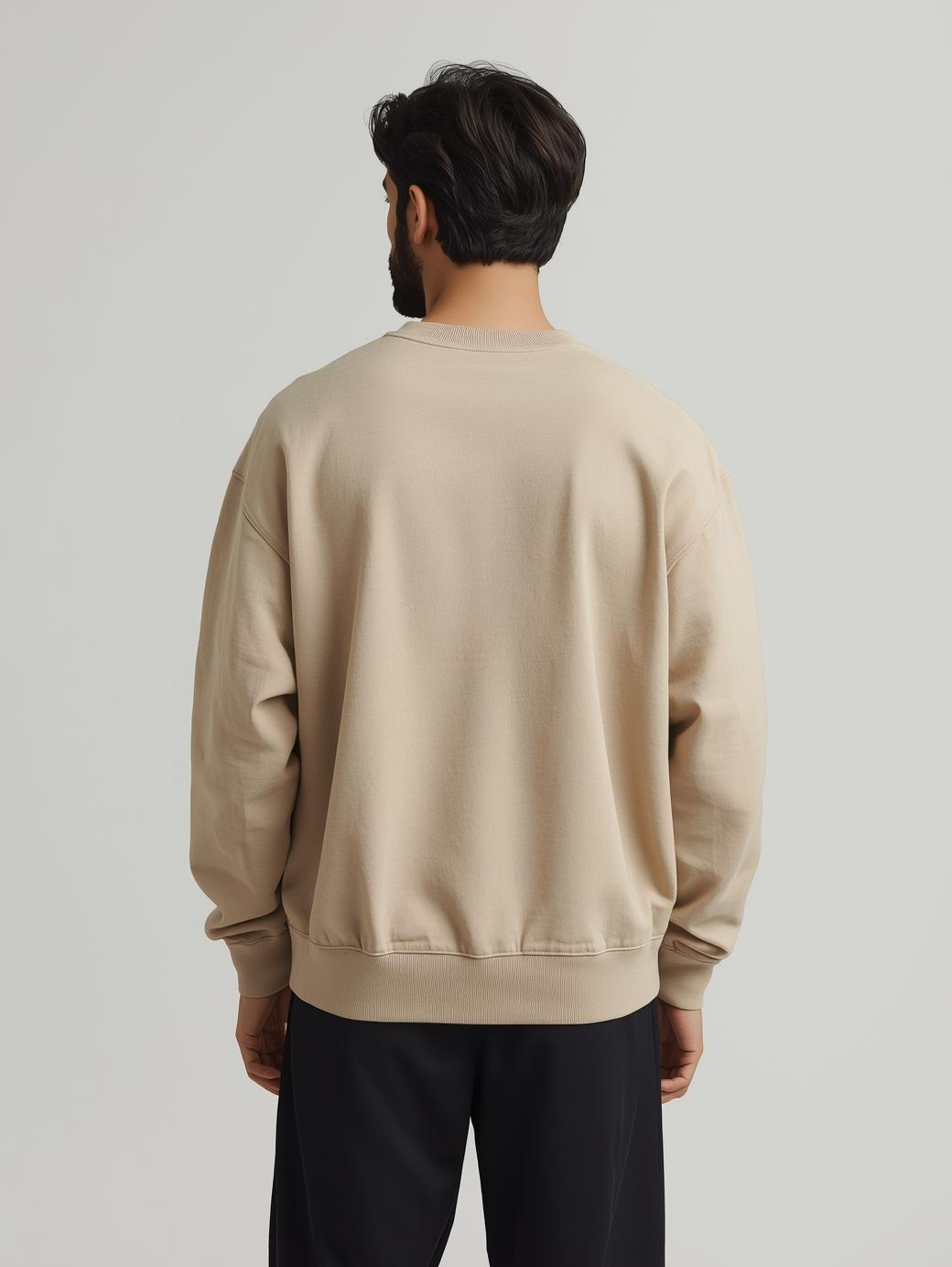 Beige Essential Oversized Sweatshirt