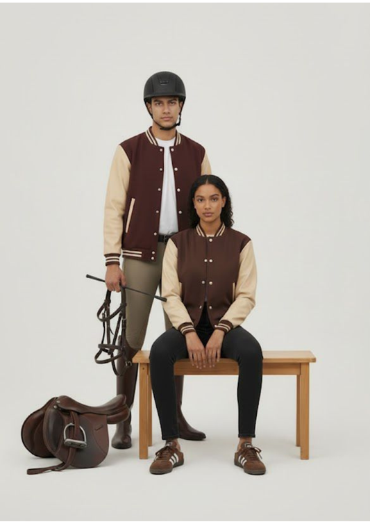 Royal Saddle Varsity Jacket