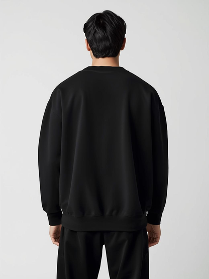 Black Essential Oversized Sweatshirt