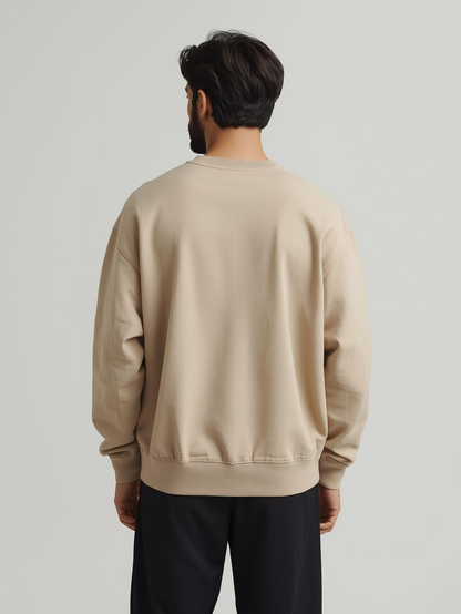 Beige Essential Oversized Sweatshirt