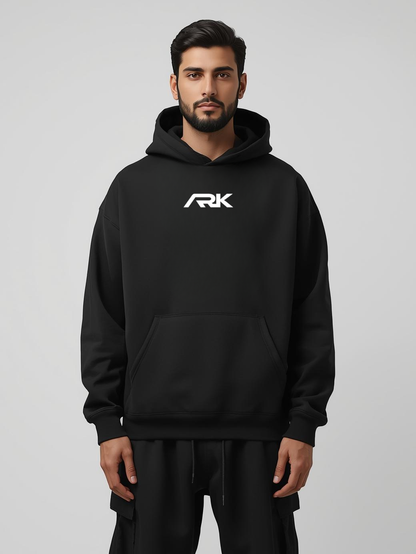 Black Plain Oversized Hoodie